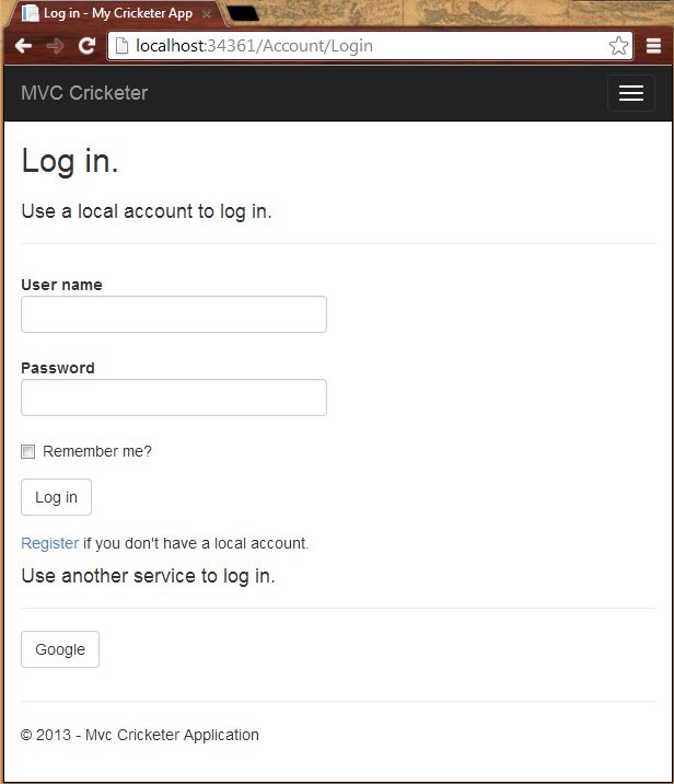 Working With External Providers in MVC 5